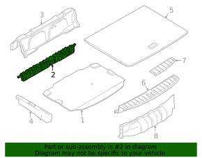 Front trunk floor bracket for BMW X2 F39 18-23