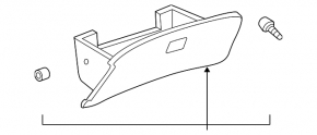 Glove box, glove compartment Lexus RX300 98-03 gray