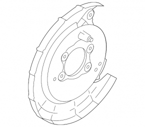 Brake Disc Cover Rear Right Hyundai Veloster 12-17