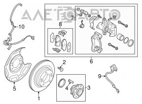 Brake Disc Cover Rear Right Hyundai Veloster 12-17