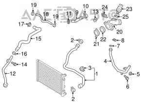 Lower cooling hose VW Beetle 12-14 2.5