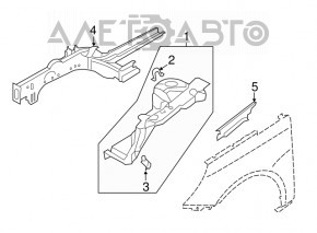 Front right quarter panel for Hyundai Sonata 11-15