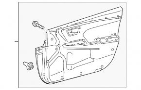 Front left door trim panel for Toyota Camry v55 15-17 USA, gray