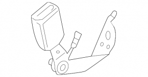 Seat belt latch rear left BMW 5 G30 17-23 black