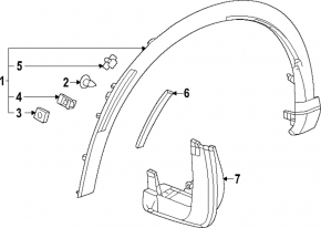 Front left fender arch trim for Honda CRV 23-25