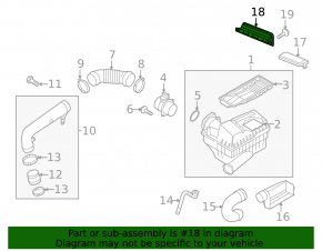 Air intake front part VW Tiguan 09-18