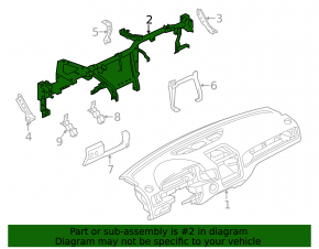 Under-torpedo pipe reinforcement VW Touareg 11-17