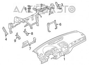 Under-torpedo pipe reinforcement VW Touareg 11-17