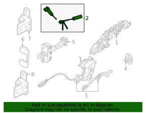Kia EV6 22-24 front left door lock cylinder