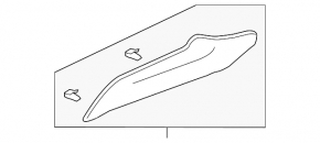 Center console trim side right Acura TLX 15- lower, black cloth