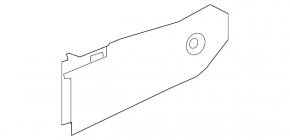 Center console trim right lower Hyundai Kona 18-23 black, scratches