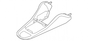 Upper center console trim Hyundai Ioniq 17-22 HEV, PHEV black