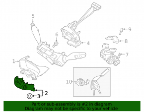 Hyundai Santa FE 19-20 black steering column trim, 2 pieces, scratches