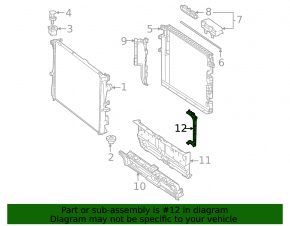 Lower radiator air duct mount left Mercedes W167 GLE 350 450 20-23