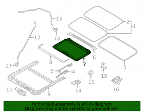 Sunroof curtain Mazda 3 14-18 BM