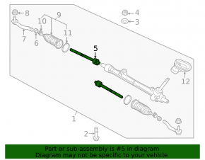 Steering rod right Nissan Versa Note 13-19 CTR