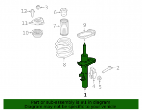 Shock absorber front right Ford C-max MK2 13-18 BILSTEIN