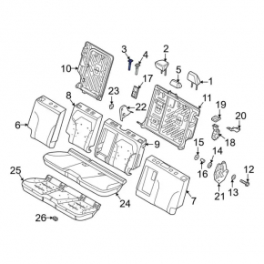 Driver's seat headrest guide right Ford Mustang Mach-E 21-26