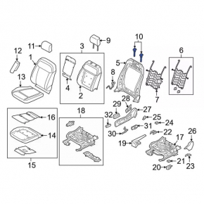 Driver's seat headrest guide right Ford Mustang Mach-E 21-26