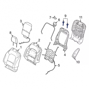 Driver's seat headrest guide right Ford Mustang Mach-E 21-26