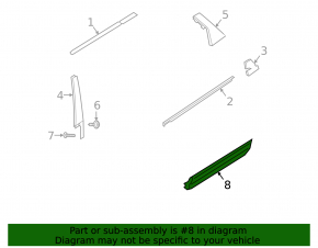 Lower rear right door trim for Land Rover Range Rover Evoque 19-23