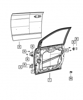 Door Stop Rear Right Dodge Grand Caravan 11-20