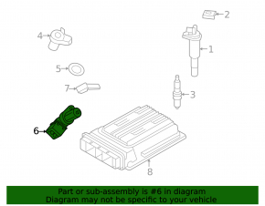 BMW X5 E70 4.8 N62B48 Crankshaft Sensor