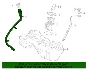 Fuel tank filler neck BMW 5 G30 17-23 2.0T, 3.0T, 4.4T