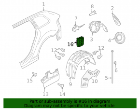 Ventilation shield left VW Beetle 12-19