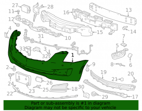 Bare front bumper for Cadillac ATS 15-18 rest.