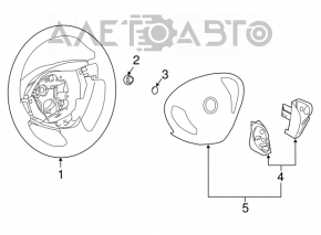 Nissan Leaf 13-12 airbag control buttons