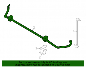 Front stabilizer bar for BMW 6 F06 F12 14-18 with adaptive suspension
