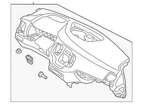 Volvo XC90 17-25 dashboard without AIRBAG for projection, black