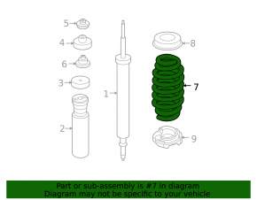 Rear left spring BMW 3 E90 E92 07-12 335i