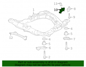 Front subframe bracket left Honda Accord 13-17 complete