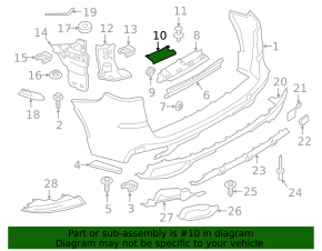 Rear bumper mount center right BMW X5 G05 19-23
