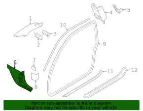 Front pillar trim lower right BMW 335i e92 07-13 beige