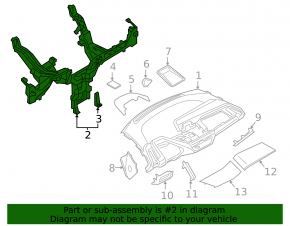 Under-torpedo pipe reinforcement BMW i3 14-20