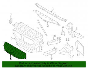 Lower radiator deflector BMW 6 F06 F12 12-18 640i