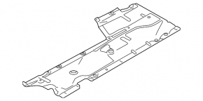 Right underbody protection for BMW 3 F30 4d 12-18