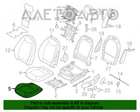 Driver's seat Mini Cooper Countryman R60 10-16 without airbag, mechanical, cloth black