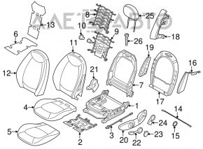 Driver's seat Mini Cooper Countryman R60 10-16 without airbag, mechanical, cloth black