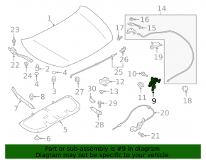 Subaru Crosstrek 24-26 Hood Lock
