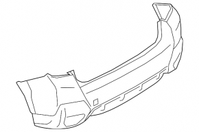 Subaru XV Crosstrek 18-23 bare rear bumper with parking sensors