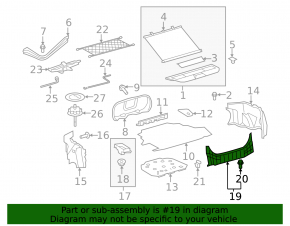Toyota Camry v40 trunk opening trim