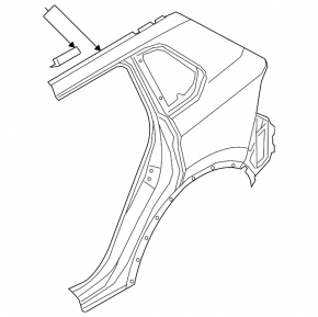 Quarter wing rear right VW Tiguan 18-24 long