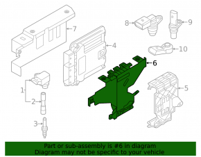 Bracket for the ECU unit of the engine computer Audi A3 22-26