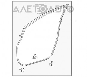 Lexus RX350 RX450h 10-15 Front Right Door Seal