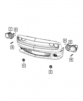 Headlight front left assembly Dodge Challenger 15-19 rest xenon