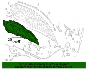 Audi Q5 hood insulation 80A 18-24